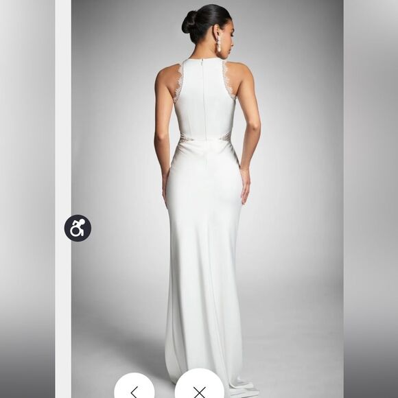 Nwt Anthropologie Sachin & Babi Isla cutout satin ivory white lace wedding gown - Picture 5 of 13